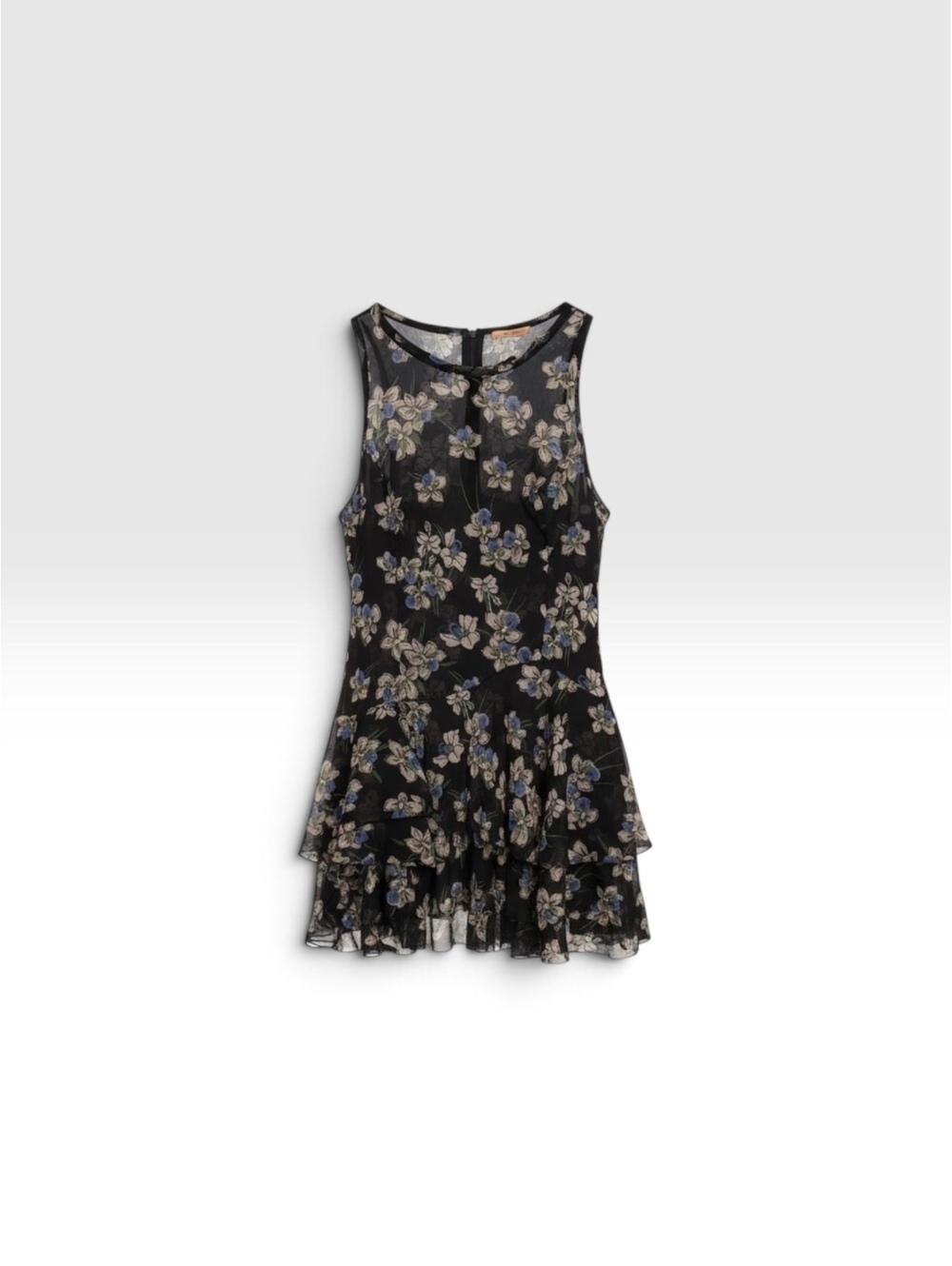 Free People Raven Floral Black Coquette Grunge Party Mini Dress NWT Size M